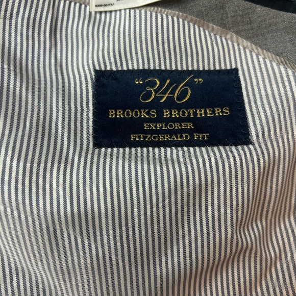 Brooks Brothers 346 Explorer Fitzgerald Fit Wool Gray Blazer Sport Coat Sz 44R - Picture 7 of 9